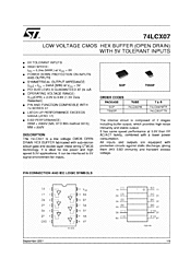 DataSheet 74LCX07 pdf